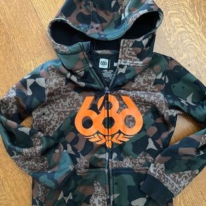 Boys 686 Hoody Sweatshirt, Camo, Size M